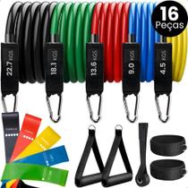 Kit 5 Mini Band + Kit 11 Elastico Extensor Treino Em Casa Mu