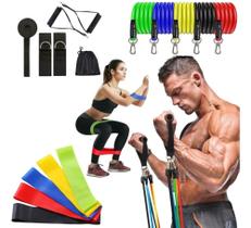 Kit 5 Mini Band + Kit 11 Elastico Extensor Treino Em Casa Kit 5 Mini Band + Kit 11 Elastico Extensor Treino Em Casa