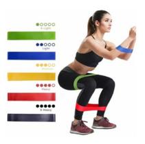 Kit 5 Mini Bands Faixas Elásticas Circulares para exercios e musculação e fisioterapia.
