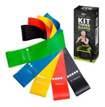 Kit 5 Mini Bands Funcional Faixa Elástica Thera Band MBFit