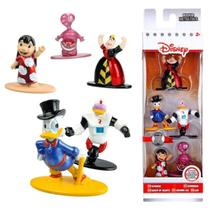 Kit 5 Mini Bonecos Metal Nano Metalfigs Personagens Disney