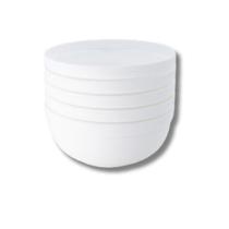 Kit 5 Mini Bowl Tigela Pote 340Ml - Branco