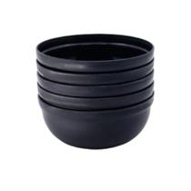 Kit 5 Mini Bowl Tigela Pote 340Ml - Preto