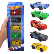 Kit 5 Mini Carrinhos de Metal Carros Mcqueen 1:64 Infantil