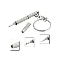 Kit 5 Mini Chaveiros 3 em 1 Reparos de Relógios, Óculos e Pequenos Parafusos