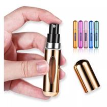 Kit 5 Mini Frasco Perfume De Bolso Recarregável Spray P/ Viagem Bolso 5ml Não Vaza