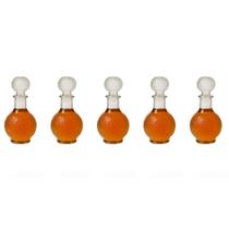 Kit 5 Mini Garrafas De Vidro 40ml Com Tampa Para Whisky Licor E Cachaça Artesanal