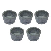 Kit 5 Mini Molheira Tigela Molho Petisco em Pedra Sabão 50ml