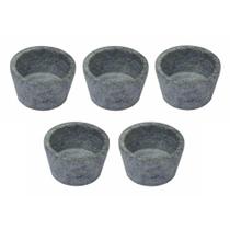 Kit 5 Mini Molheira Tigela Molho Petisco Em Pedra Sabão 80Ml.