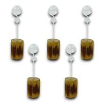 Kit 5 Mini Porta Retrato Foto Redondo Madeira Lembrancinha