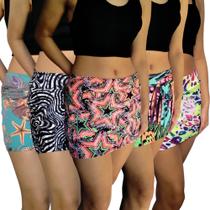 Kit 5 Mini Saias Femininas Justas Cós Estampas Sortidas Suplex Pp ao Plus Size Kit 5 Mini Saias Femininas Justas Cós Estampas Sortidas Suplex Pp ao Plus Size