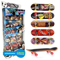 Kit 4 Mini Skate De Dedo Profissional Deck C/lixa Ferramentas - AuShopExpress