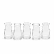 Kit 5 Mini Vasos em Vidro Releve Decorativo Mesa Posta Lembrancinhas Kit 5 Mini Vasos em Vidro Releve Decorativo Mesa Posta Lembrancinhas