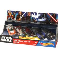 Kit 5 Miniatura Hot Wheels Star Wars Light Side VS Dark Side
