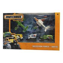 Kit 5 Miniaturas Matchbox Mission Force Arctic Adventure 1/64 Metal Diecast Mattel BMN41
