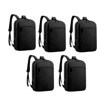 Kit 5 Mochila Impermeável Unissex Notebook Trabalho Com Usb Kit 5 Mochila Impermeável Unissex Notebook Trabalho Com Usb