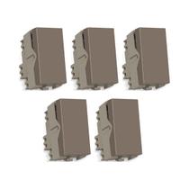 Kit 5 Módulo Interruptor Simples cor Argila Infiniti Margirius Kit 5 Módulo Interruptor Simples cor Argila Infiniti Margirius