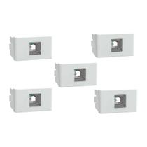 Kit 5 Módulo Telefone Rj11 Branco Fosco Lunare Up Schneider