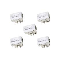 Kit 5 Módulo Tomada 10A-250V PB Branco Sleek Margirius 16049