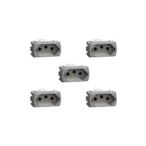 Kit 5 Módulo Tomada 10A Cor Alumínio Miluz S3B70342 Schneider Kit 5 Módulo Tomada 10A Cor Alumínio Miluz S3B70342 Schneider