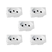 Kit 5 Módulo Tomada 20A 250V Branco Borne 615060 Plus Pial