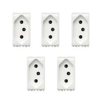 Kit 5 Módulo Tomada 2P+T 10A 250V Pb Thesi Bticino Branco M4165S Kit 5 Módulo Tomada 2P+T 10A 250V Pb Thesi Bticino Branco M4165S