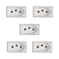 Kit 5 Módulo Tomada 2P+T 20A 250V Pb Branco Aria Tramontina