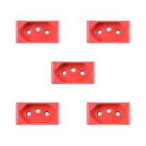 Kit 5 Módulo Tomada 2P+T 20A 250V Pb Vermelho Tramontina Kit 5 Módulo Tomada 2P+T 20A 250V Pb Vermelho Tramontina