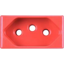 Kit 5 modulo tomada 2p+t 20a/250v vermelha giz liz lux tablet tramontina Kit 5 modulo tomada 2p+t 20a/250v vermelha giz liz lux tablet tramontina