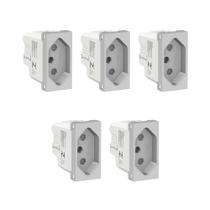 Kit 5 Módulo Tomada Alumínio 20A S70203174 Orion Schneider