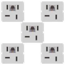 Kit 5 Modulo Tomada Para Telefone Branco Rj11 Tramontina