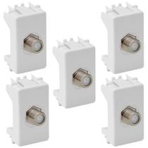 Kit 5 modulo tomada tv coaxial 75 ohms br b3 - margirus