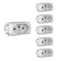 Kit 5 Módulo Tomada Weg Compose 2p+t 10a 250v Branco