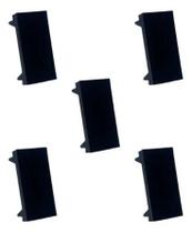 Kit 5 Módulos Cegos para Tomada Preto