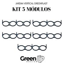 Kit 5 módulos GREENPLAST de 1 metro + Irrigação - GreenUp Design