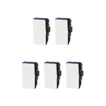 Kit 5 Módulos Interruptor Paralelo Branco Borne Pial Plus+ Kit 5 Módulos Interruptor Paralelo Branco Borne Pial Plus+
