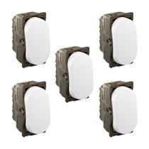 Kit 5 Módulos Interruptor Paralelo Three Way 10a Borne Parafuso Legrand Nereya 663001