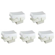 Kit 5 Módulos Interruptores Simples 10a Slim Branco - Ilumi