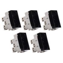 Kit 5 Módulos Tomada 10A Ebony Preto Infiniti Margirius