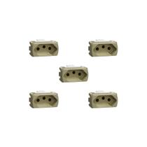 Kit 5 Modulos Tomada 10A Miluz S3B70343 Dourado Schneider Kit 5 Modulos Tomada 10A Miluz S3B70343 Dourado Schneider