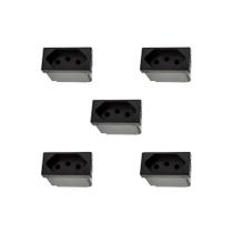Kit 5 Modulos Tomada 20A Preto Borne 615060PT+ Pial Plus+ Kit 5 Modulos Tomada 20A Preto Borne 615060PT+ Pial Plus+