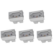 Kit 5 Módulos Tomada 20a Slim Branco 81141 - Ilumi Kit 5 Módulos Tomada 20a Slim Branco 81141 - Ilumi