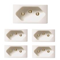 KIT 5 Módulos Tomada Pezzi 2p+t 20a 250v Branco Linha 50.000