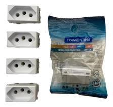 Kit 5 Modulos Tomadas 20a 2p+t Liz Branco Tramontina 1362