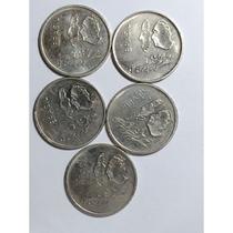 kit 5 moedas 1 cruzeiro 1972 inox raras moedas