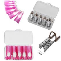 Kit 5 Moldes De Ferro Reutilizáveis Unhas Gel Acrigel Fibra