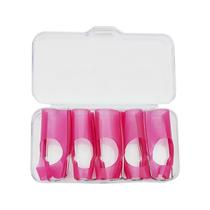 Kit 5 Moldes De Ferro Reutilizáveis Unhas Gel Acrigel Fibra