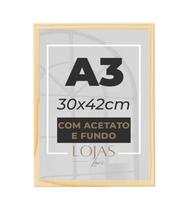 Kit 5 Molduras A3 Quadro Foto Poster Acetato Parede 30x42 Cm