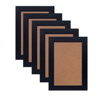 Kit 5 Molduras A5 15x21 Cm Porta Retrato Premium Com Vidro