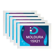 Kit 5 Molduras Brancas 15x21 Com Fundo Em Eucatex Para Decoração e Arte Artesanal Kit 5 Molduras Brancas 15x21 Com Fundo Em Eucatex Para Decoração e Arte Artesanal